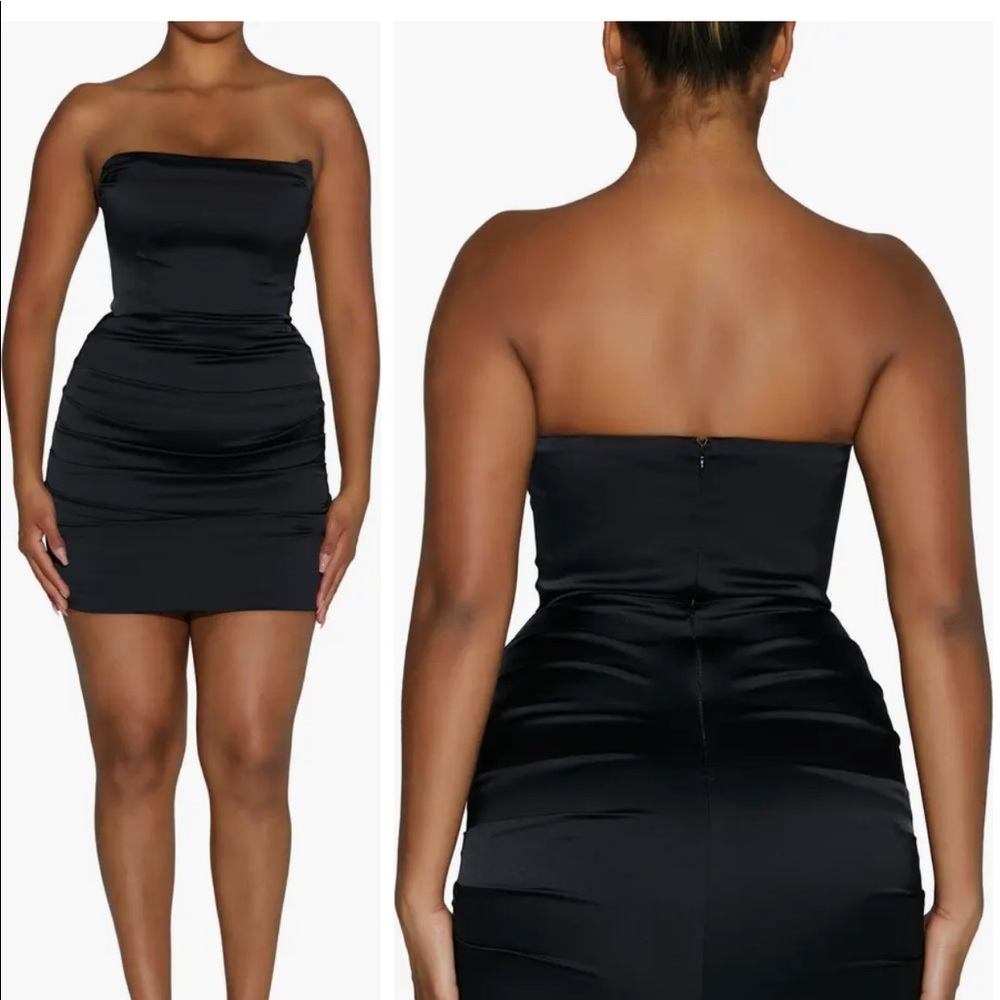 naked wardrobe black mini dress